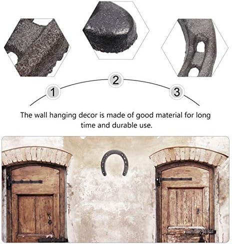 Gancho decorativo de ferraduras pesadas de Vicasky para pendurar ganchos de ferro pesado para ganchos de utilidade de armazenamento
