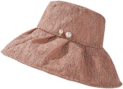 Chapéus de viseira feminina ao ar livre Big Head Big Head Sun Hat Hat Lace Hat chapéu Chapéus de verão e Caps viseira feminina Viseira
