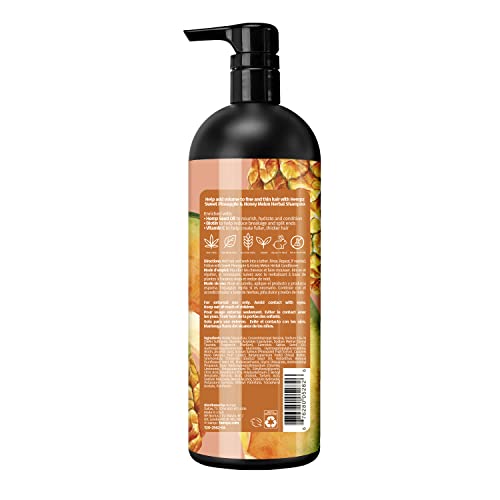 Shampoo de cabelo de biotina Hempz - abacaxi doce e melão de mel - Para crescimento fino/fino do cabelo e fortalecimento