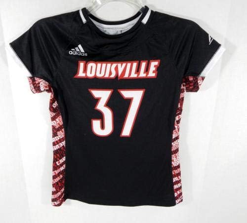 Womens Uni of Louisville Cardinals 32 jogo usado LS Black Jersey Lacrosse L 664 - jogo da faculdade usada