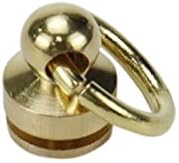Rivadas de cobre pufguy Ring Rivets Studs parafusos de 360 ​​graus Fivelas de cabeça girada para bolsa de couro Craft Straps-12pcs