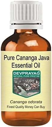 DevPrayag Pure Cananga Java Essential Oil com vapor de gotas de vidro destilado 100ml x 2