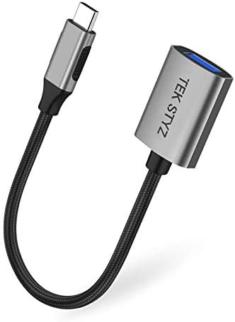 O adaptador TEK Styz USB-C USB 3.0 funciona para o ASUS Zenpad 10 16 GB OTG Tipo-C/PD Male USB 3.0 Feminino Conversor.