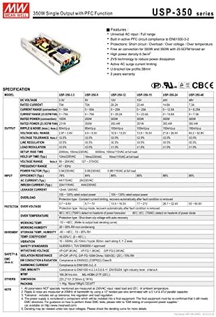 MW significa bem USP-350-5 5V 70A Supplências de alimentação de comutação de U-Bracket