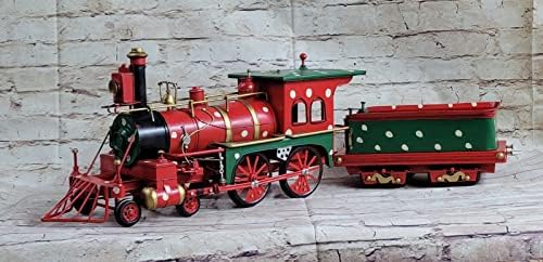 Trem de locomotiva extra grande de bronze de bronze europeu para o Natal decoração de arte clássica de arte de arte clássica