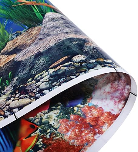 Vocoste 12.60 x11.81, pôster de fundo de aquário, adesivo de decoração de tanque de peixe aquário duplo-lados