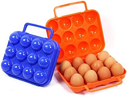 Caixa de armazenamento de suporte de plástico ovos de contêiner alça de caixa dobrável portátil12 Cozinha de ovo ， Jantar e barra de armazenamento de alimentos aérea