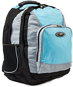 Mochila de vários compartimentos do Everest Xtreme, turquesa/prata/preto, tamanho único