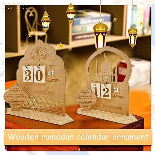 Calendário Ramadã Calendário Ramadã Decoração 2023 Calendário Islâmico DIY Mubarak M8Z1 ad Eid Gifts Ornament Festival Decor Muslim