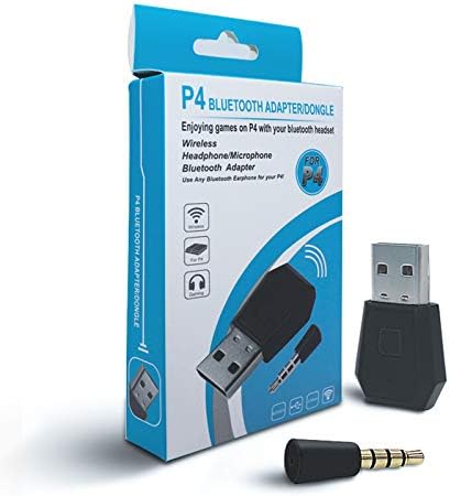 Ralan PS4 Adaptador do dongle Bluetooth USB 4.0, Mini Microfone sem fio Receptor de áudio USB Compatível com PS4 /PS5 PlayStation