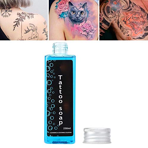 Solução de limpeza de tatuagem Pigmento, 250 ml de tatuagem Solução Primeira solução de cuidados de limpeza Acessórios