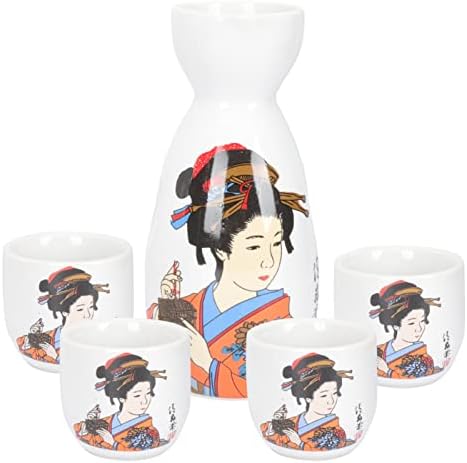 Conjunto tradicional de saquê japonês de cerâmica: conjunto de saques de saki xícaras soju copos shot copos xícaras de chá para