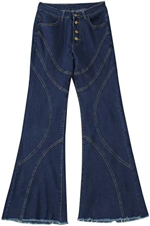 Womens Bell Bottom calça da moda feminina Jeans de jeans Slim Bell Bottoms Classic Plus