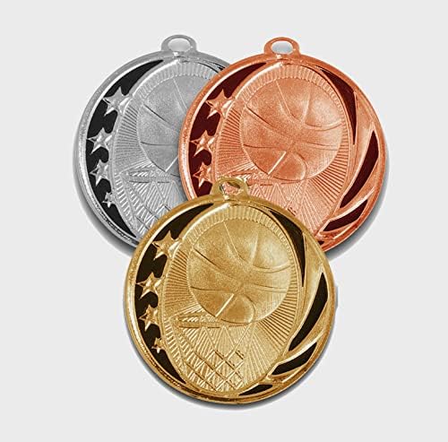 Medalhas de basquete de Myetchey Troféus de basquete gravado Troféu de medalhas Gretos da liga da liga jovem troféu de basquete