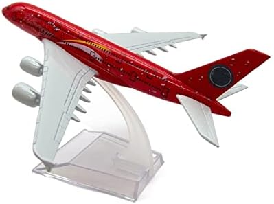 Modelos de aeronaves 1/400 Aeronaves em escala ajuste vermelho para airbus A380 16 cm Modelo de aeronave Modelo de exibição