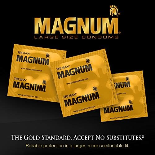 Trojan Magnum XL Grandes preservativos lubrificados - 12 contagem