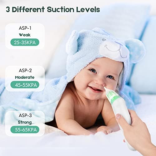 Aspirador nasal elétrico para bebê - otário do nariz de bebê, otário de booger para bebês crianças recém