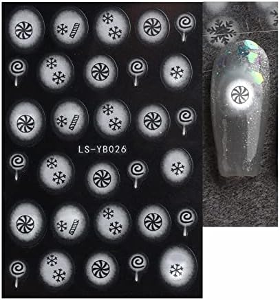 Novo adesivo de unhas natal snowflake cartoon docy spray pintando formas de unhas de unhas francesas para gel