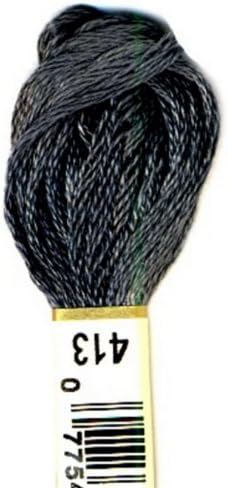 DMC 117-413 Floco de bordado de algodão de seis falhas, cinza escuro de estanho, 8,7 jardas
