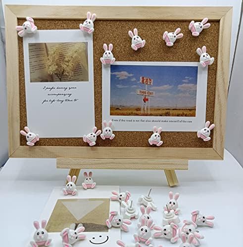 Afagarly Pins pinos, 20 PCs Thumb tacks artesanal Diy Crekboard Pin decorativo Decorativo Rabbit Resina Pinos de desenho