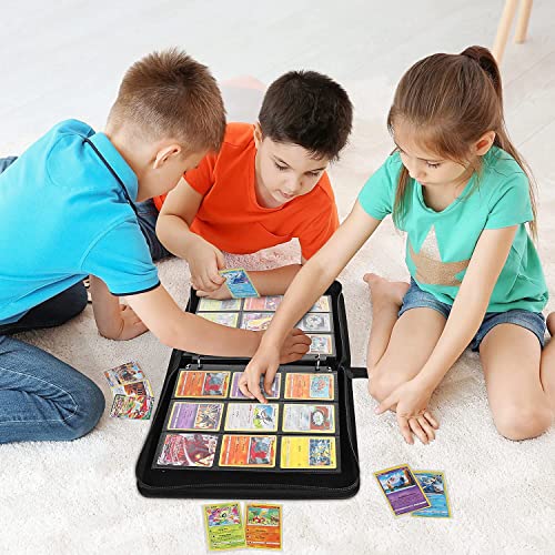 Liudu Card Binder 9-Pocket, 720 Bolsões Cartões de jogo com 40 mangas, titular de coleta de cartões comerciais para crianças presentes para crianças