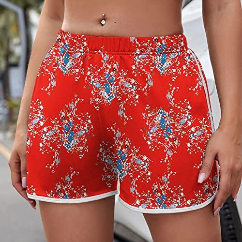 Shorts de praia floral para mulheres shorts de shorts de natação rápida shorts elásticos casuais shorts de natação esportes shorts