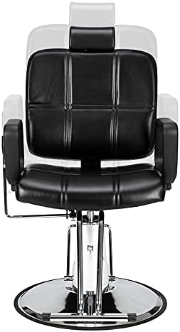 N/um barbeiro cadeira reclinável corte de cabelo de cadeira de cadeira de cabeleireiro preto