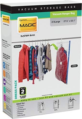Egemen Magic Saver Sacos de vácuo, claro-branco
