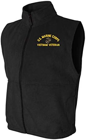 Globo de águia do Corpo de Fuzileiros Navais dos EUA e âncora veterana do Vietnã Sierra Pacific Full-Zip Fleece Colet