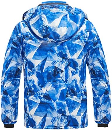 Wantdo Mountain Mountain Water impermeável jaqueta de chuva à prova de vento inverno casaco com capuz quente