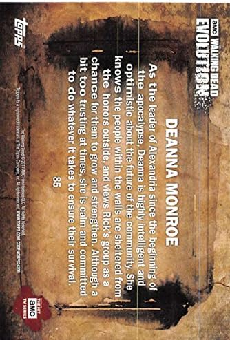 2017 Topps Walking Dead Evolution Trading Card #85 Deanna Monroe