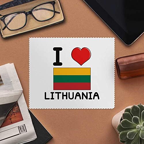 Azeeda 2 x 'eu amo lituânia' lente/óculos de microfibra lituânia panos de limpeza
