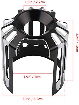 AQIMY Black CNC Aluminium Oil Filtro Tampa de tampa de tampa para Harley-Davidson Twin Cam Models Touring Glide Sofrail