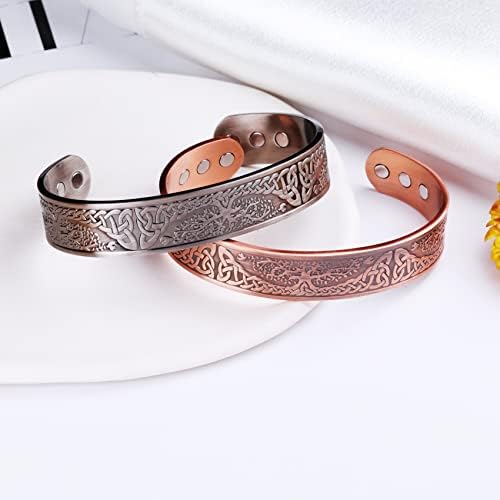 Pulseira de cobre magnética de desintoxicação de desintoxicação de Feraco para homens homens artrite e alívio do túnel