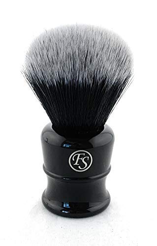 Frank Shaving Pur -Tech Syntetic Hair Shaving Brush -Fality Brush Black Handle Tamanho 21mm vem com suporte livre por Frank