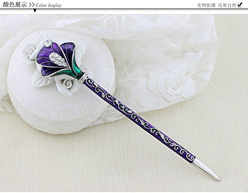 Antigo Hair Sticks Releases Designs florais lotus cristal strass em estilo chinesa jóias de moda para mulheres