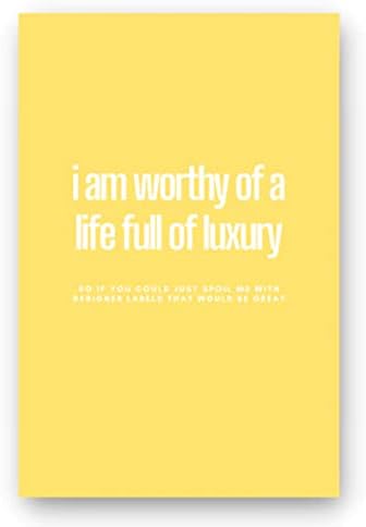 Notebook I Am Worthy - Melhor caderno forrado para diário diário, ajude você a alcançar seus objetivos, manifestar sonhos