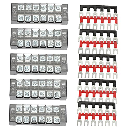 DOITOOL 5 Sets Terminal Connector 25A Black Copper Power Supply Shorting Piece
