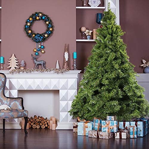 Árvore de Natal de 6ft Jefee, árvore de férias artificial com suporte de metal dobrável sólido, decoração de natal