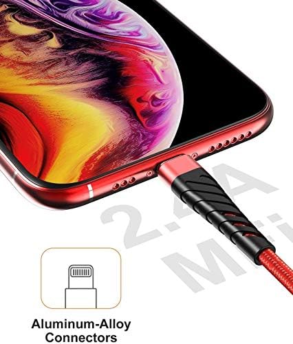 ECOLA APPLE MFI Lightning Cable Iphone Candelador de carregador [3pack-6ft] iPhone 11 Pro xs max xr x ipad ar usb Cord Fast Acessórios