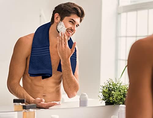 Pacote de toalhas utopia de 16-4 toalhas de banho, 8 panos e 4 toalhas de mão Ringspun algodão- Ultra Soft e altamente