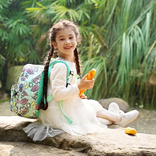 Mochila pré -escolar de Gagaku Unicorn para Little Girls Kids School Saco com tiras no peito - Verde