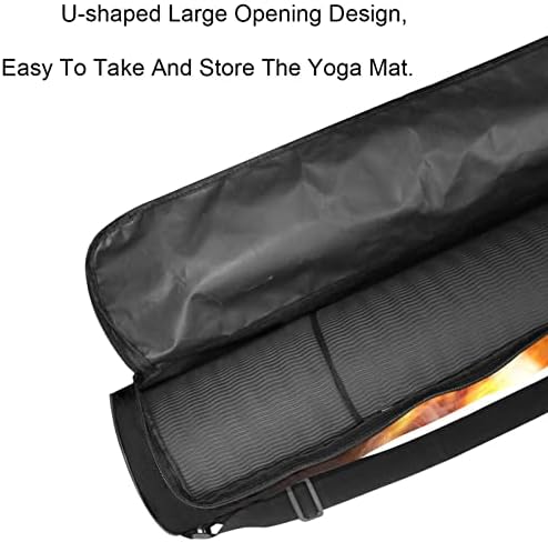 Saco de transportador de tapete de ioga de chama de fogo com alça de ombro de ioga bolsa de ginástica Bolsa de praia