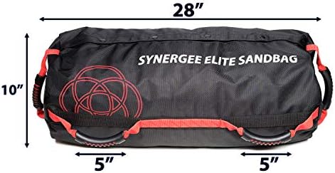 Synergee Sandbag de fitness ajustável. Sacos de areia ajustáveis ​​com sacos de enchimento - bolsa de peso pesado