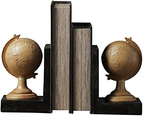 Qligha bookendends Creative Resin Globes Bookend Bookshelf Craftsanhismo Livro não deslizamento ENDIDA OFFERENDO DO