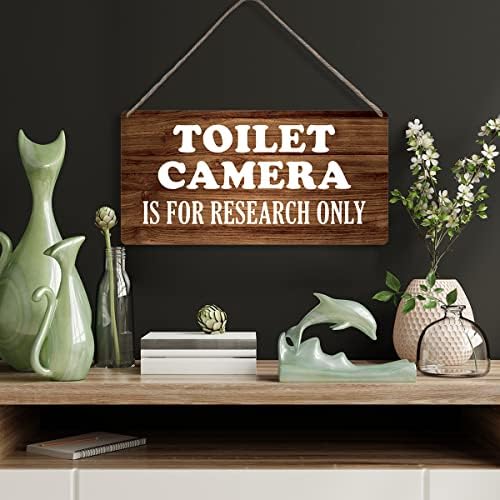 Câmera do banheiro da fazenda de arte de parede de estilo country é para pesquisa apenas sinais de madeira sinais rústicos de parede de parede humor banheiro sinalização decoração de casa presente