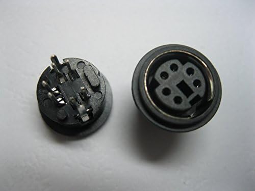 10 PCS mini 6 pinos Circular DIN Connector Snap And Lock Vertical Mini-Din