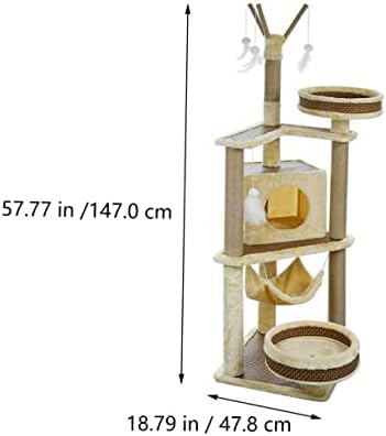 IPETBOOM 1PC Sisal Cat Salbing Frame Tree Supplies Cat Towers Cat Suprimentos de gato Toalha de gato Torre de gato