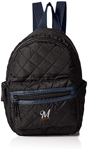 Foco MLB Milwaukee Brewers Unisisex Mini Backpack Backping - Mini Backpack Quilted Mini - Womens, cor da equipe, tamanho único