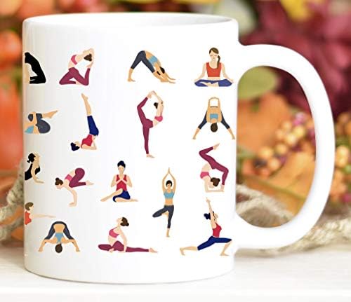 Ioga pose caneca de café - presente do dia das mães - caneca de poder girl - caneca de café inspirador - presente de ioga